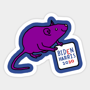 Small Rat with Biden Harris Sign Sticker